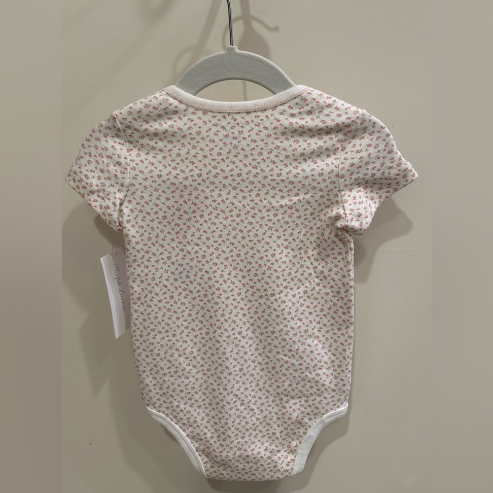 Ralph Lauren Baby Girl 9 Month Floral Onsie - Picture 2 of 3